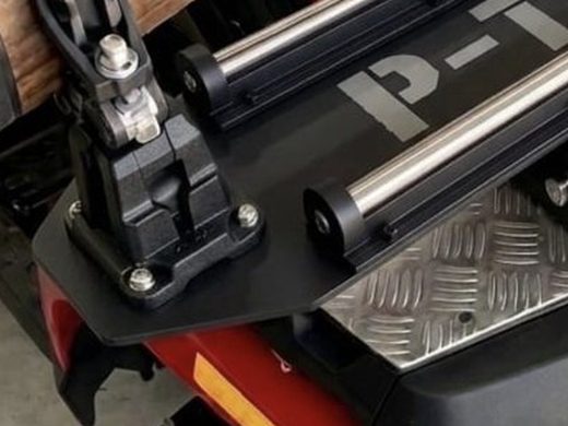 Alloy plate — the tapered end on the P-TAS