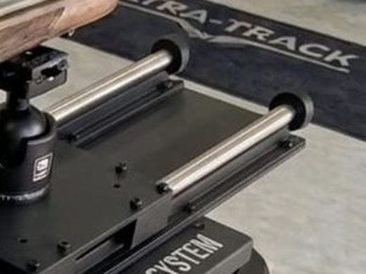 Stainless steel plated rails + end stop caps on the P-TAS
